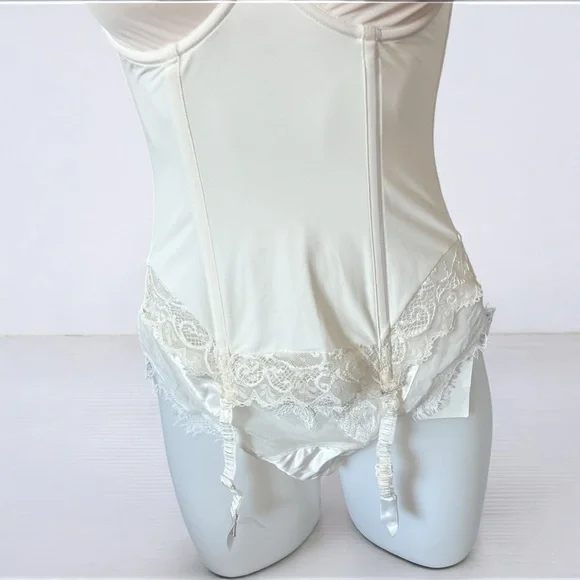 Simone Perele Women's Corset Bra Removable Straps & Garters Ivory Sz 34B - Picture 4 of 16